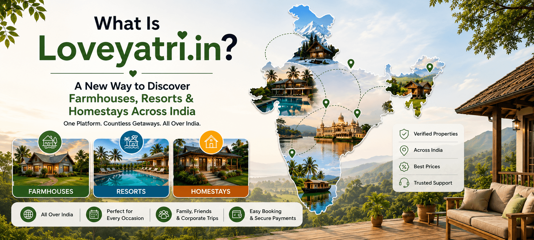 What Is Loveyatri.in? A New Way to Discover Farmhouses, Resorts & Homestays Across India