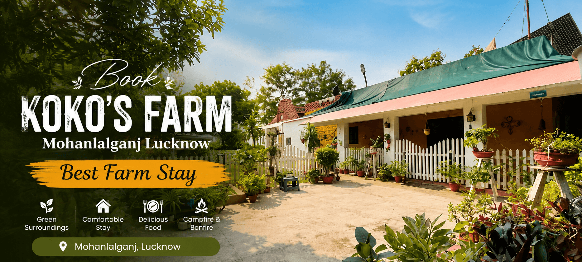 Book Koko's Farm Mohanlalganj Lucknow Best Farm Stay
